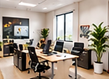 Espace de bureau aménagé